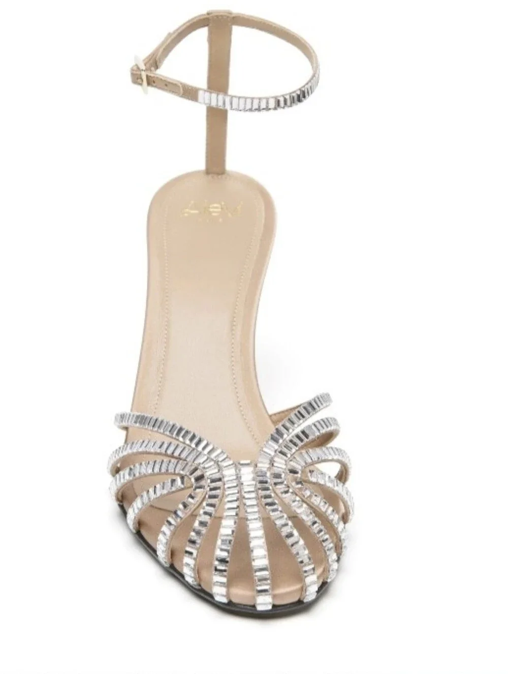 BRAND NEW JESSICA WOMEN's ANKLE-STRAP SANDAL with SILVER CRYSTAL STRAP